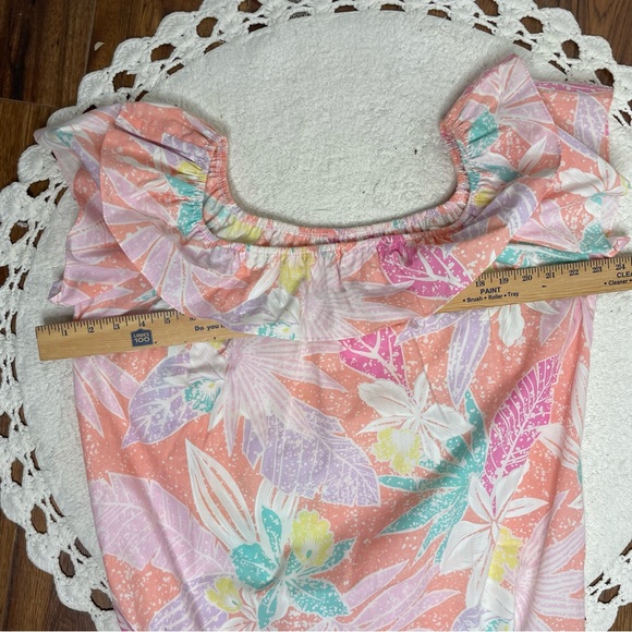 Kole Kole Vintage Made in USA Hawaiian off the shoulder Mumu floral Dress Medium - Picture 15 of 16